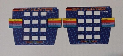 Colecovision Super Action Controller Spy Hunter Game Overlay inlays, Set of 2! - Image 1 of 4