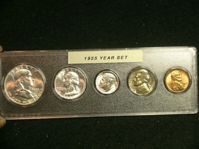 1955 Very Choice BU Philadelphia Mint Year Set Uncirculated       -     55P1 - Image 1 of 4