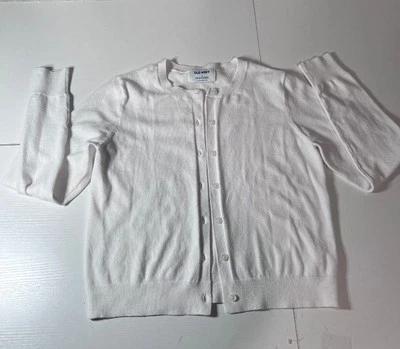 Old Navy Girls White Sweater Cardigan  S small - Image 1 of 4
