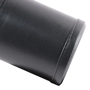 1X New Black PU Leather Flannel Mute Dice Cups With 5pcs Dices Bar Game SupI*G~ - Picture 1 of 10