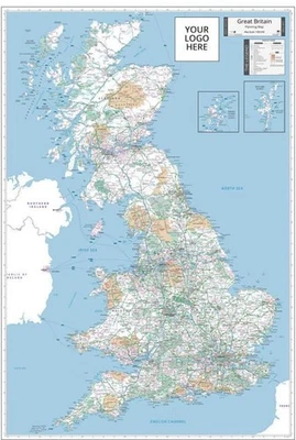 XL Laminated Wall Map Great Britain Planning Map 1:800,000 - Image 1 of 2