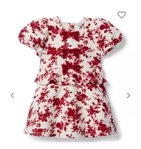 Janie and Jack Toile Bow Ruffled Tiered Sundress Size 7 - Picture 1 of 8
