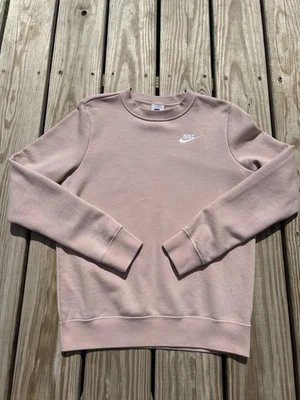 Толстовка женская Nike XS румяна розовый свуш длинным рукавом пуловер флис - Изображение 1 из 4