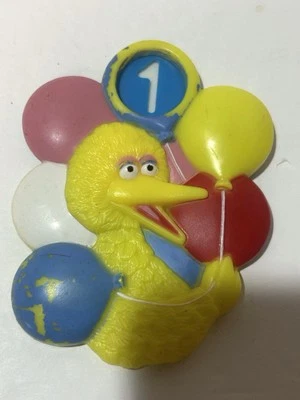 Vintage Wilton Big Bird Sesame Street Happy Birthday Cake Decoration Ages 1-6 Foto 1 de 4