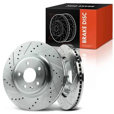 2 peças rotores de freio dianteiros perfurados para Ford Explorer 11-19 Flex Taurus Lincoln MKT - Imagem 1 de 4