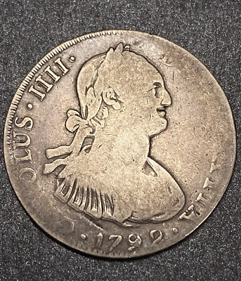 Mexico Colonial 4 Reales 1792 Doubling Letters & Date Very Scarce ( Doubled ) $1 - Image 1 of 4