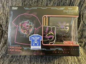 Funko POP! Marvel: Collector's Box Blacklight - Black Panther POP & Tee MEDIUM - Picture 1 of 5