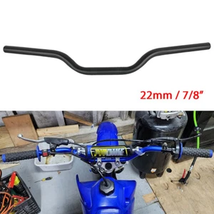 7/8" 22mm Motorcycle Low Drag Handlebar Black For Yamaha TTR125 TT 250 500 DT175 - Picture 1 of 8