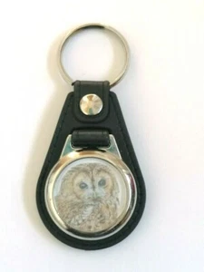 Schlüsselanhänger "TAWNY OWL" WILDLIFE - aus Original Bleistiftzeichnung von Joanne T Kell - Bild 1 von 2