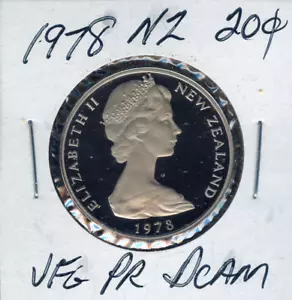 1978 New Zealand 20 Cents Ultra Finest Grade Proof DCAM Quality Sku: World #130 - Picture 1 of 2