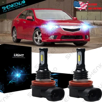 For ACURA TSX 2004-2014 - 2PC H11 8000K Ice Blue LED Headlight Fog Lamp Bulb HKL - Image 1 of 4