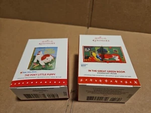Set 2: Hallmark 2016 Goodnight Moon In the Great Green Room & 2015 Poky Little P - Picture 1 of 11