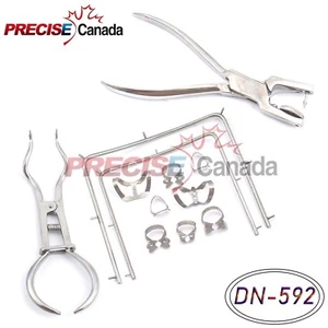 Starter Rubber Dam Kit of 18 Pcs with Frame Punch Clamps Dental  DN-592 - Picture 1 of 2