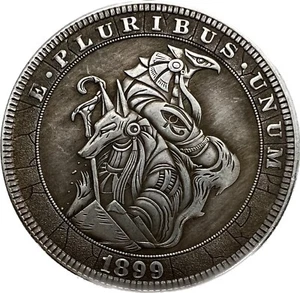 Ägyptische Götter auf Münze: Anubis und Horus auf dem Dollar von 1899 - Bild 1 von 10