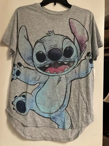 Disney Lilo & Stitch Gray/Blue Graphic Print T-Shirt Women’s Size  XL (15-17) - Picture 1 of 3