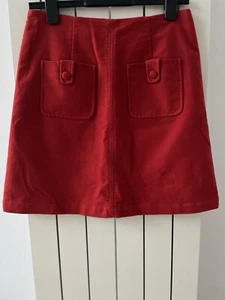 Boden Venetian Red Velvet Skirt Midi Skirt with | UK 10 | Pristine - Picture 1 of 10
