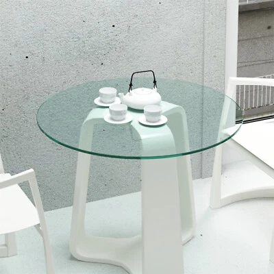 Round Tempered Glass Table Top 1/4'' 1/2'' 3/8" Thick Flat Beveled Polished Edge - Image 1 of 4