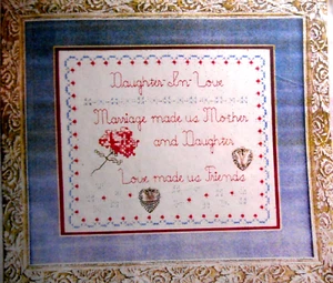 SANDI PHIPPS Cross Stitch CHART & CHARM Pack DAUGHTER IN LOVE Pattern/Chart - Picture 1 of 3