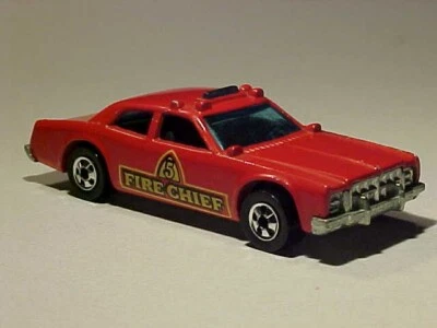 Vintage 3 INCH 1977 Dodge Monaco Fire Chief Hot Wheels 1/64 Diecast MINT Loose - Image 1 of 4