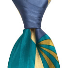 LUCA DELLA TORRE Men's 100% Silk Necktie ITALY Designer ABSTRACT Multicolor EUC