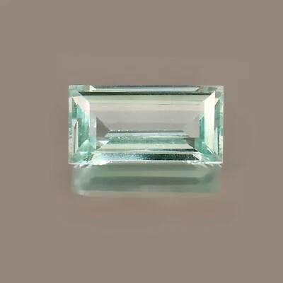 12x6 MM Natürlich Brasilianischer Grün Paraiba Turmalin Lose Baguetteschliff - Bild 1 von 4