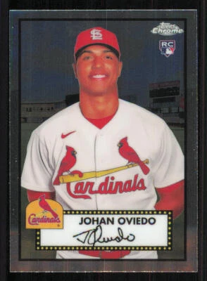 2021 Topps Chrome Platinum Anniversary #89 Johan Oviedo RC - Image 1 of 2