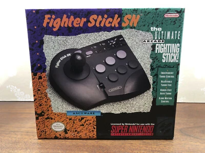 Asciiware Fighter Stick SN Arcade Stick Controller Super Famicom Super Nintendo - Image 1 of 4
