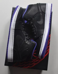 Nike Air Jordan 1 Mid Negro/Negro/Concord - Imagen 1 de 7