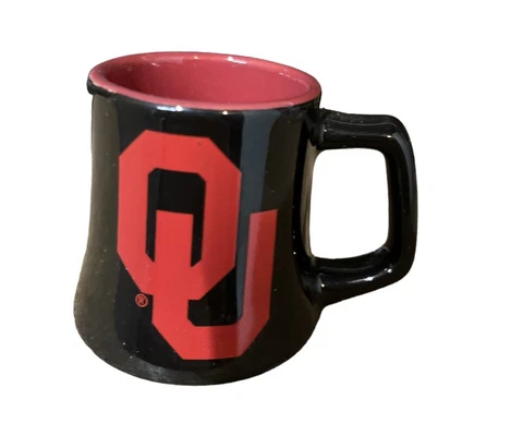 NCAA Full Color Sclupted Mug 2oz Shot Glass Oklahoma Cover