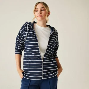 Regatta Bayletta II Wmns Full Zip Hoody Navy/White Strip - Picture 1 of 7