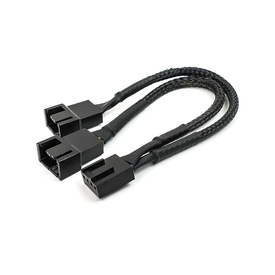 PWM Y Kabel 4 PIN Adapter Lüfter Verteiler Splitter 1x Buchse 2x Stecker 15 cm  - Bild 1 von 1