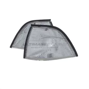 Front Indicator Light BMW 3 Series E36 Convertible & Coupe 1992-2001 Clear Pair - Picture 1 of 24