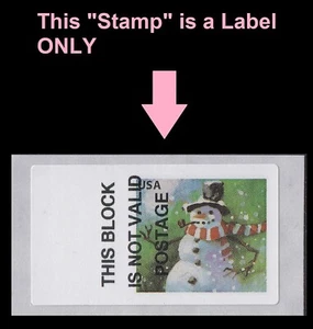 US CVPT29 Snow Globes Snowman Kiosk ATM Not Valid single MNH 2023 - Picture 1 of 1