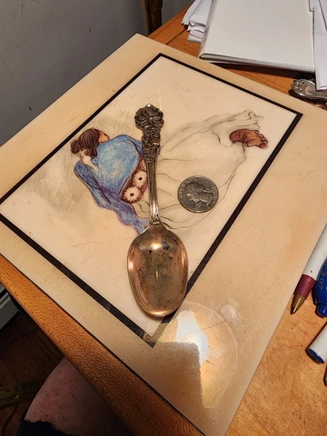 Saart Bros SSMC Art Nouveau Sterling Silver Spoon floral flower design Cover