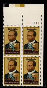 ALLY'S STAMPS US Plate Block Scott #2044 20c Scott Joplin [4] - MNH-F/VF [STK] - Picture 1 of 1