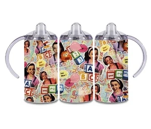 Custom Kids 12oz 2 in 1 Stainless Steel Dual Lid Sippy Cup - Picture 1 of 1