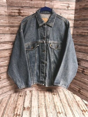 Vintage 80's Levi's Denim Trucker Jacket Acid Wash Galactic Men's small USA - Image 1 of 4