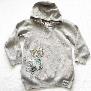Disney Parks Tinkerbell Gray Hooded Sweater Dress size 4 - Picture 1 of 7