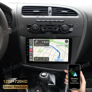 Apple CarPlay 2+32G Android 14 Autoradio NAVI Für Seat LEON 1P1 MK2 2005-2012 - Bild 1 von 15