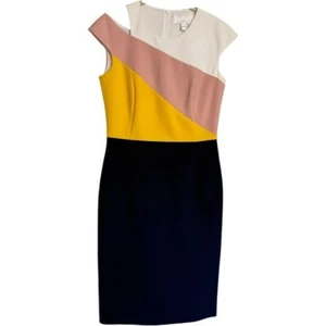 NEW BOSS By HUGO BOSS Danouk1 Sheath Colorblock Cocktail Dress (Size 4)-$795.00 - Picture 1 of 15