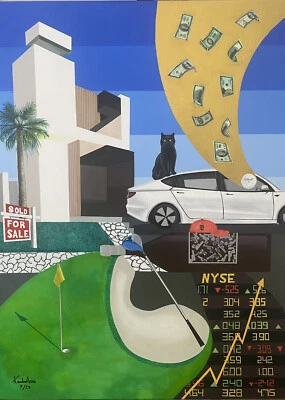 Акриловая картина холст оригинальный художник готов повесить 36 x 48 - Изображение 1 из 2