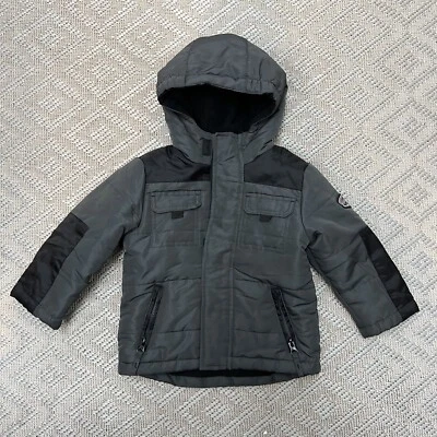 Casaco acolchoado Rothschild infantil juvenil 2T pequeno 2 anos meninos com capuz forrado de lã - Imagem 1 de 4