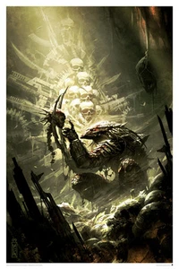 Predator Hunter Alien of Human Skulls Sci-Fi Skull Shrine Dark Horse Comics Kunst - Bild 1 von 1