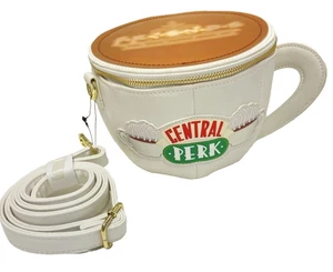 RARE Friends Central Perk Coffee Cup Mug Crossbody Purse Bag White Novelty TV - Picture 1 of 5