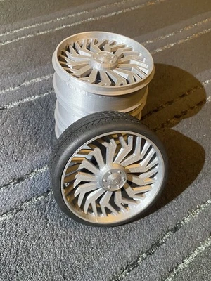 1:10 3d Printed RC Car 2.6" Rims (12mm Hex) With Removable Hub Cap (SET OF 4) - Image 1 of 4