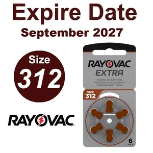 312 NUEVAS Pilas para Audífonos Rayovac Extra tamaño 312 zinc aire. caduca SEP 2027 - Imagen 1 de 1