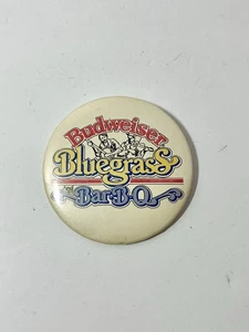 Vintage Budweiser Button Bluegrass BAR-B-Q BBQ Bier Pinback 3" - Bild 1 von 3
