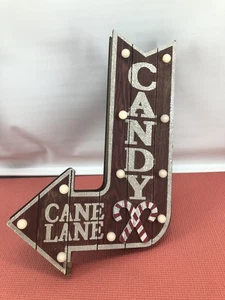 zuckerstange beleuchtetes Weihnachtsschild - Bild 1 von 8