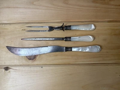 Mermod and Jaccard St. Louis madreperla férulas esterlinas 1800 juego de talla Foto 1 de 4