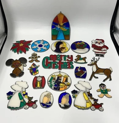 Lote de 20 atrapasoles vintage / adornos navideños colgantes de acrílico Foto 1 de 4